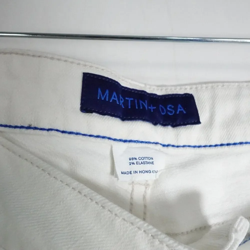 New Martin + Osa Slim Skinny Jeans Size 29 Salt Wash White Denim Stretch 29x31 - Picture 7 of 13